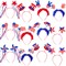 Moon Boat 12PCS Patriotic Head Boppers Headband - Star Uncle Sam Hat Balloons- Fourth 4th of July Party Accessories Favors Decorations
